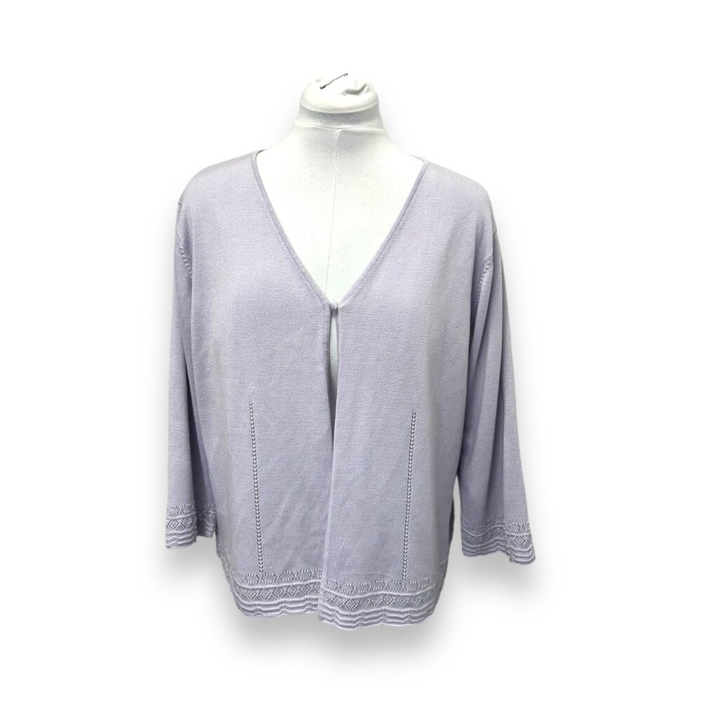 Norton McNaughton Vintage Women’s Single Button Lavender Cardigan Sweater XL